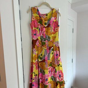 Vintage Flower Power Hawaiian Style Dress